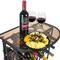 Sorbus 30-Bottle Metal Wine Stand with Glass Top